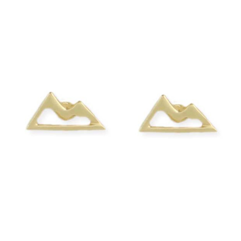 ZAD Gold Mountain Minimalist Earring Studs